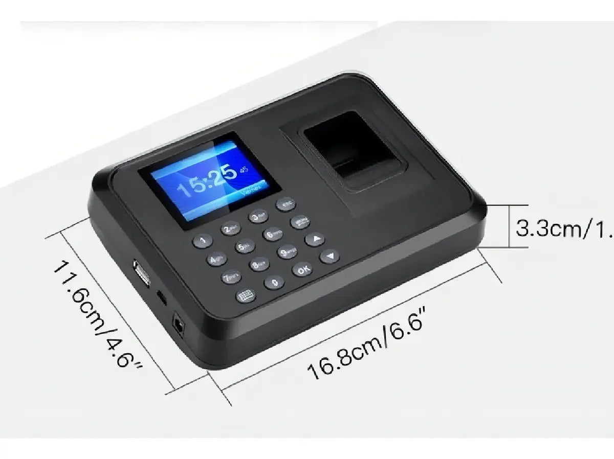 Reloj Control de Asistencia con Huella Digital y Pantalla LCD