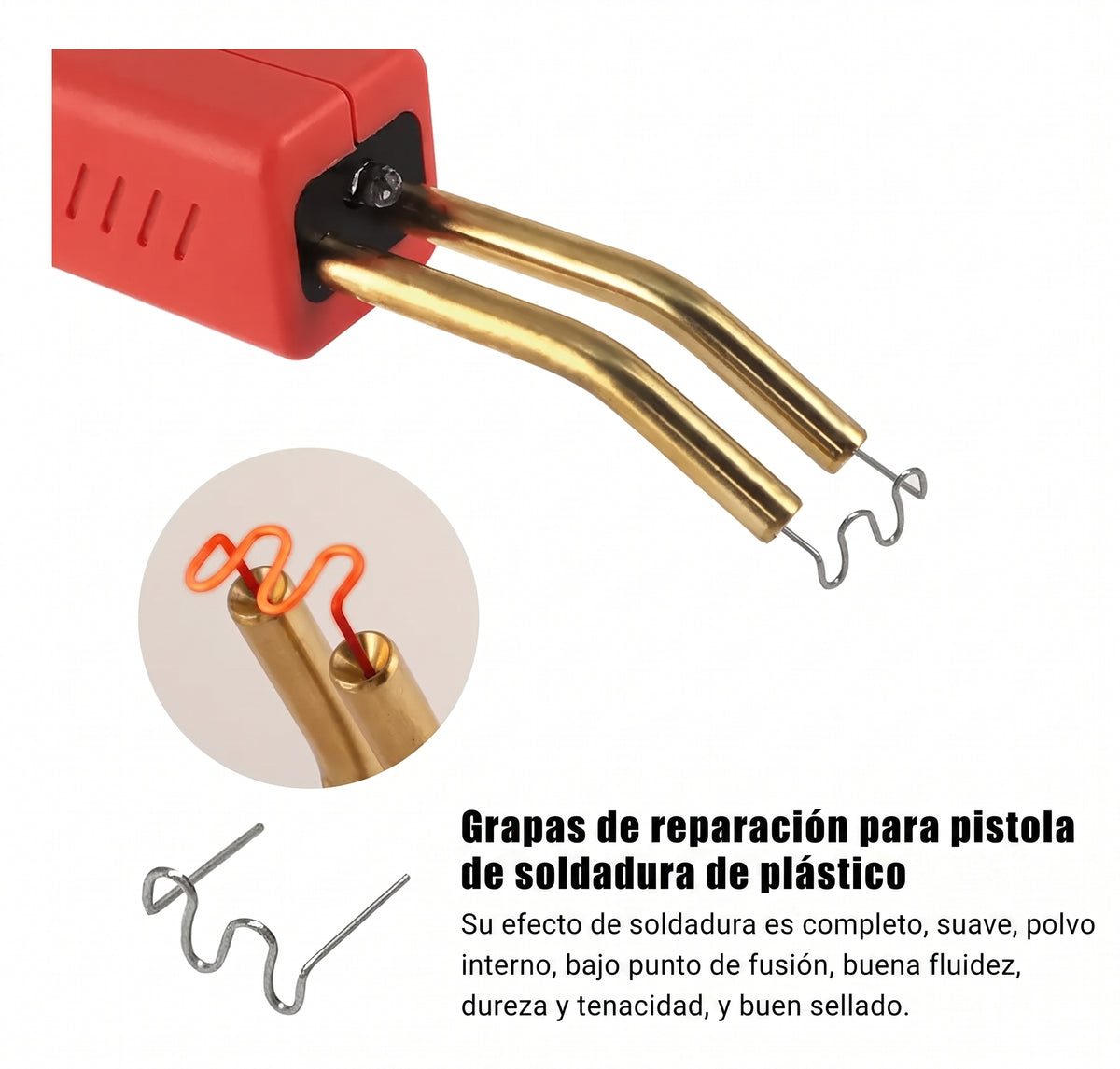 Soldadora de Plástico Portátil Kit 200 Grapas | Reparación Profesional