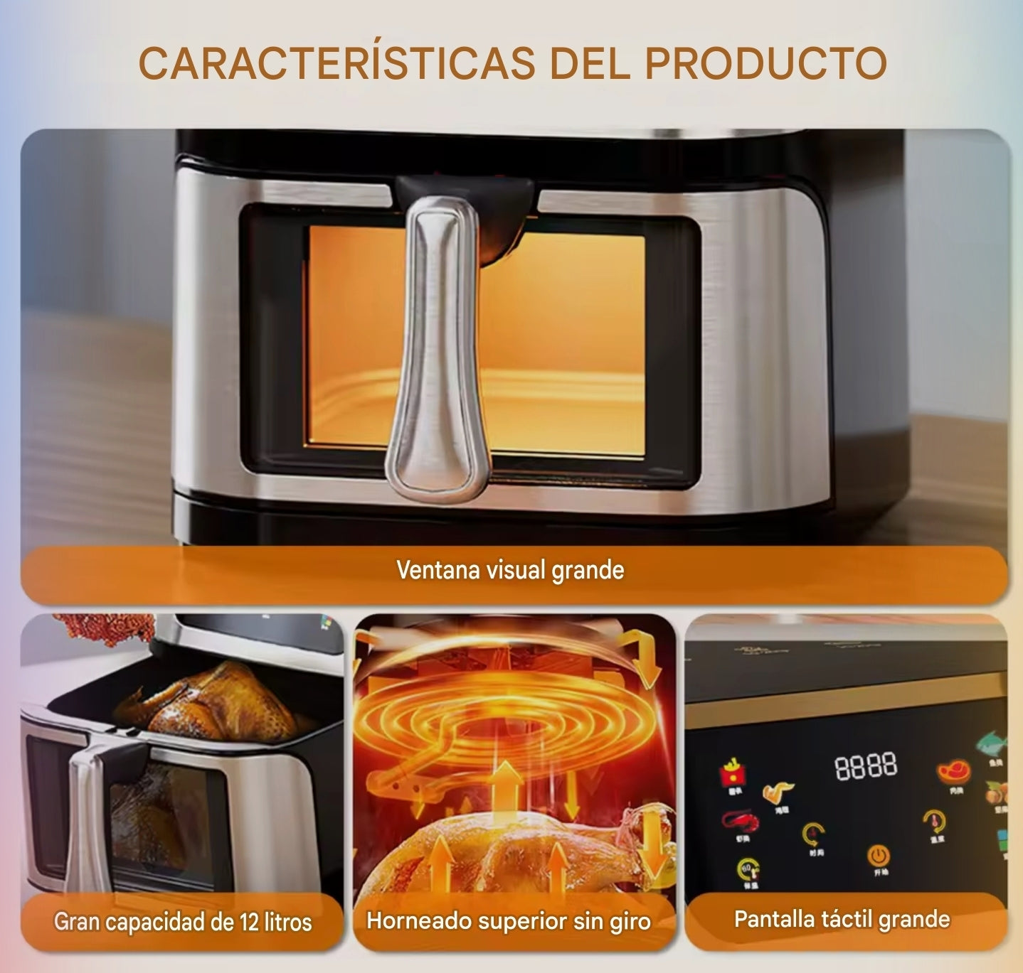 Air Fryer Digital 12L 2800W – Freidora de Aire para Toda la Familia