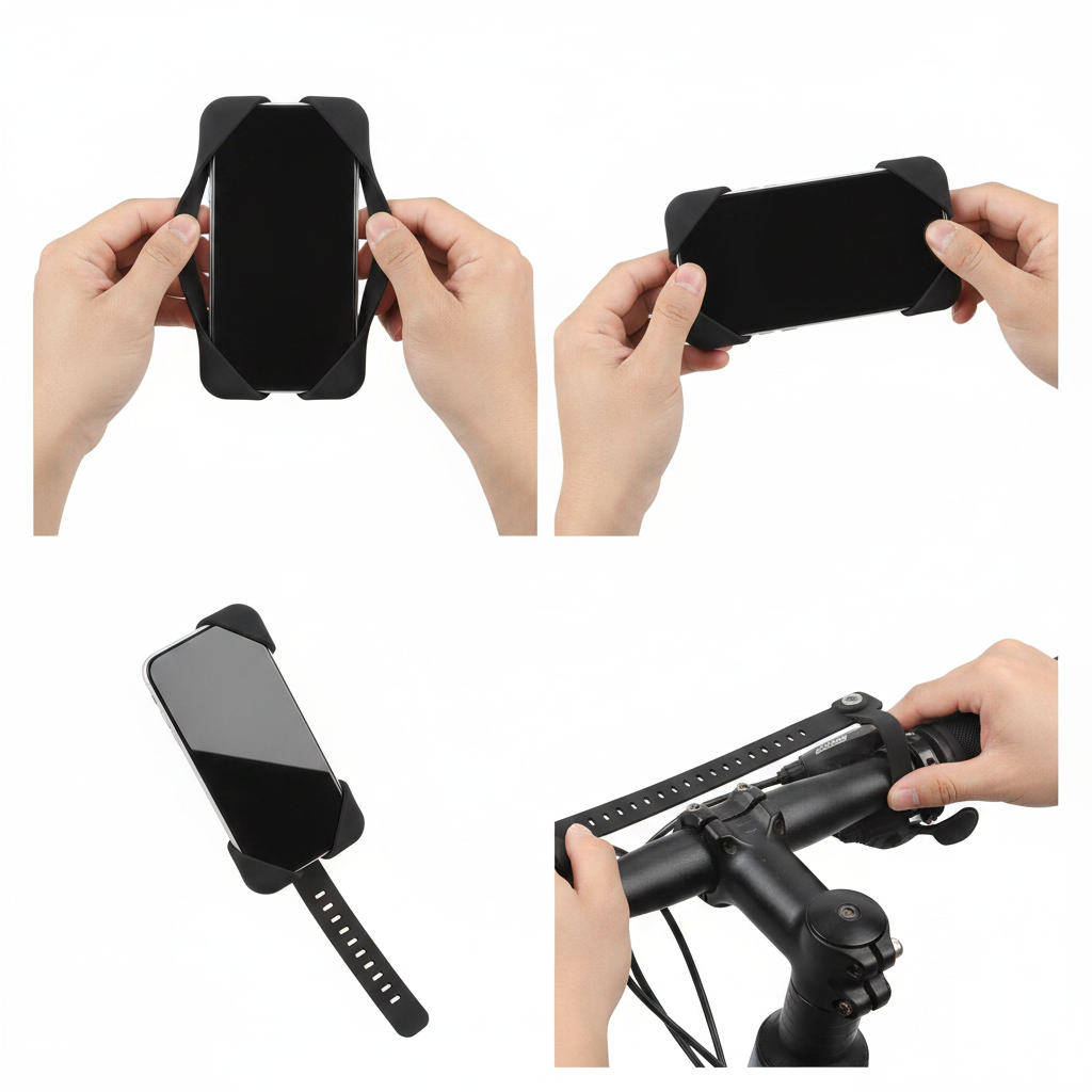 Soporte de celular para Moto/Bicicleta Universal Negro