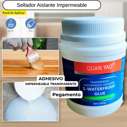 Sellador Silicona Impermeable Transparente 1 Kg – Tapa Goteras Interior y Exterior