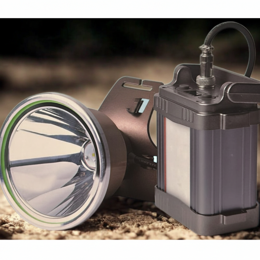 Linterna Minera LED 1000W – Foco Largo Alcance para Camping y Caza