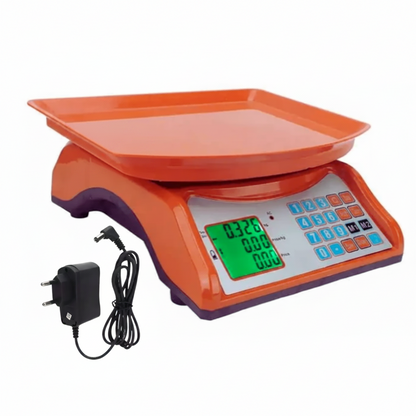 Balanza Digital Comercial 40kg color Naranja