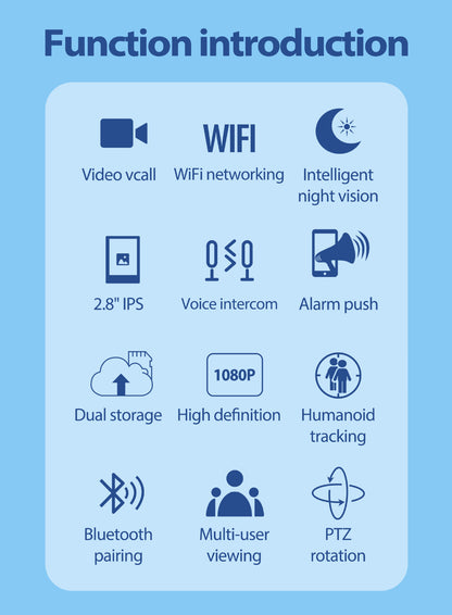Cámara WiFi PTZ Interior 1080P con Seguimiento Humano – App ICSEE
