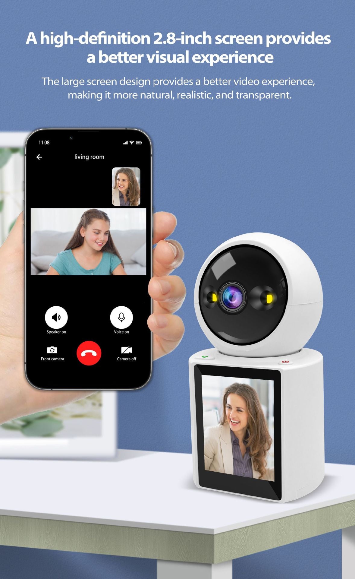 Cámara WiFi PTZ Interior 1080P con Seguimiento Humano – App ICSEE