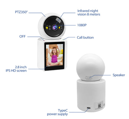 Cámara WiFi PTZ Interior 1080P con Seguimiento Humano – App ICSEE