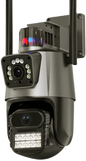 Cámara Exterior Dual Lente WiFi con Baliza App Yoosee