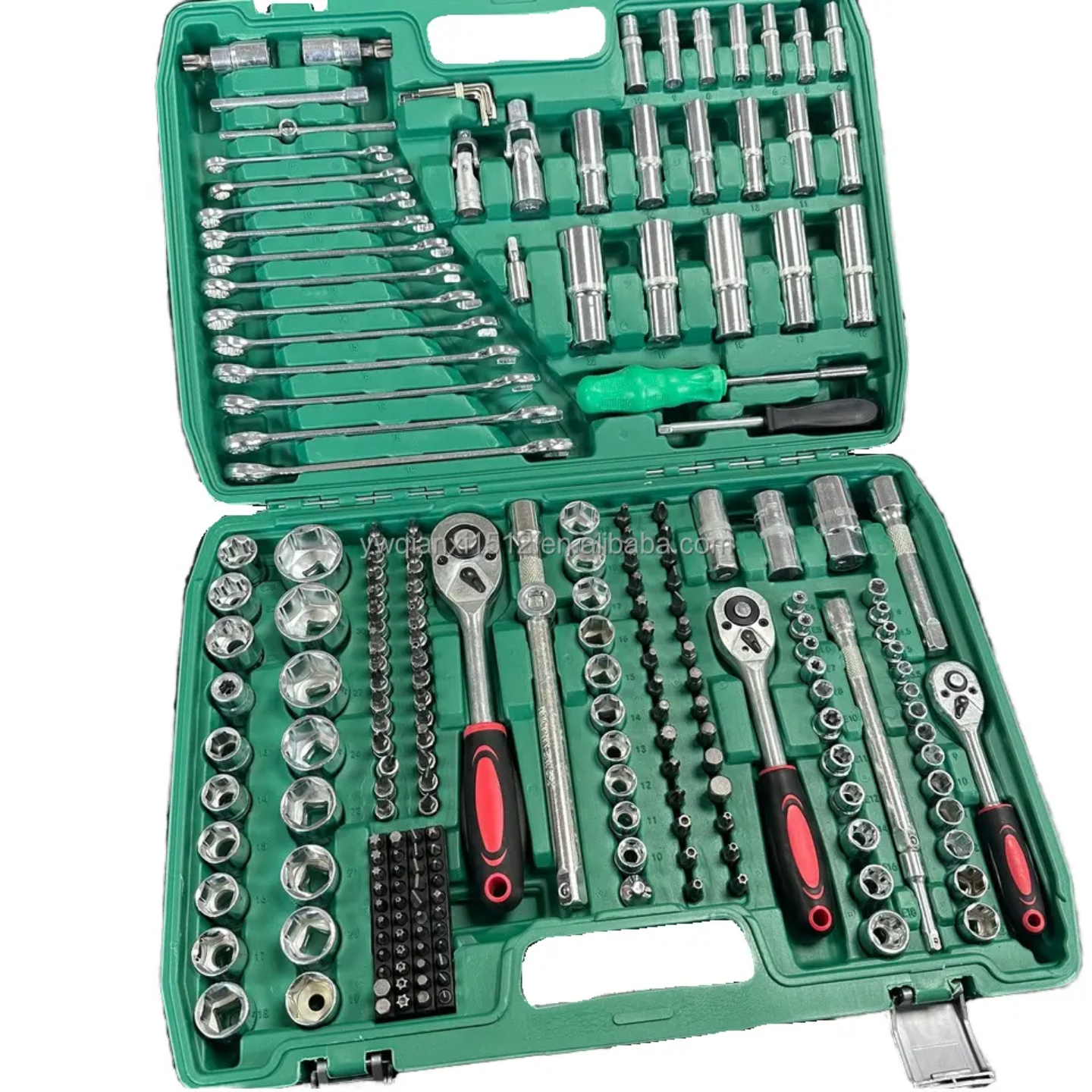 Set 216 Piezas Caja Herramientas Chicharras Dados Acero