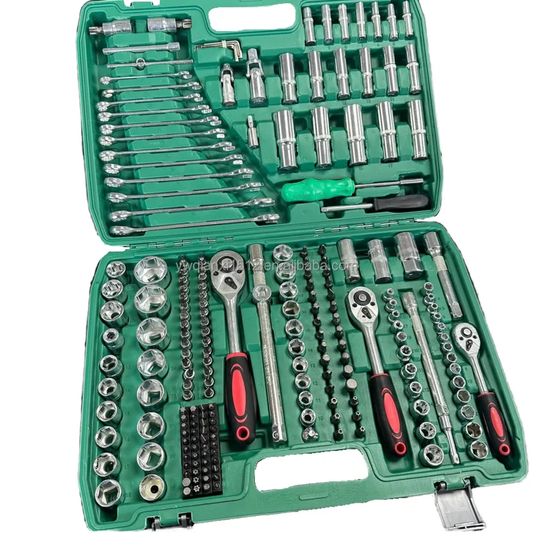 Set 216 Piezas Caja Herramientas Chicharras Dados Acero
