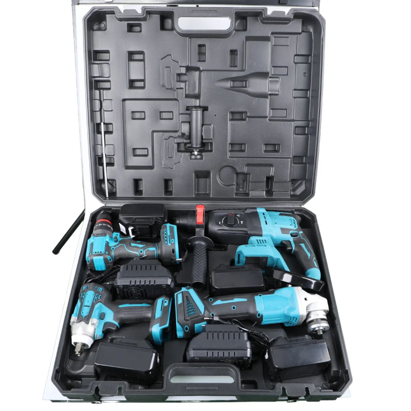 Kit 4 Herramientas Inalámbricas Brushless con 2 Baterías y Cargador