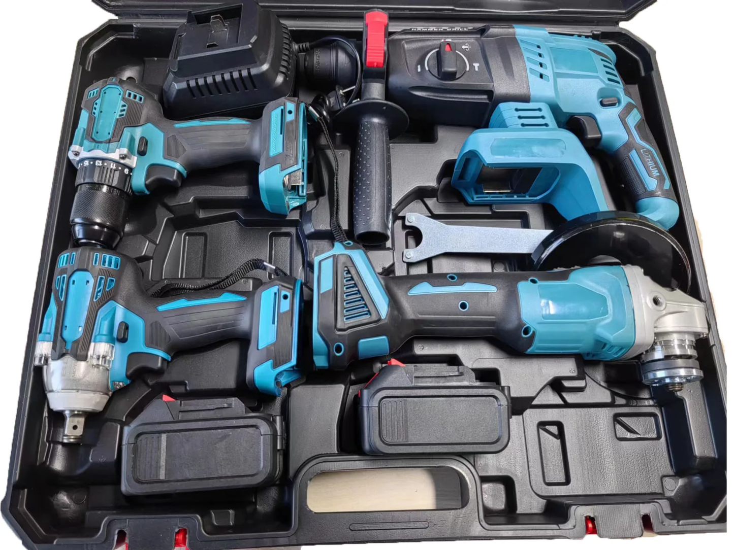 Kit 4 Herramientas Inalámbricas Brushless con 2 Baterías y Cargador