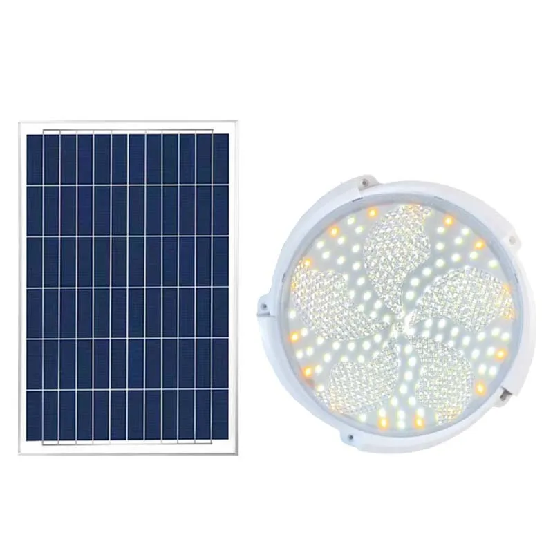 Lámpara LED Plafón Solar 1500W Luz Dual 3500K+7500K – Panel Solar + Control Remoto