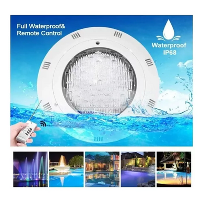 Foco LED Subacuático Piscina RGB 24W Mando Multicolor IP68