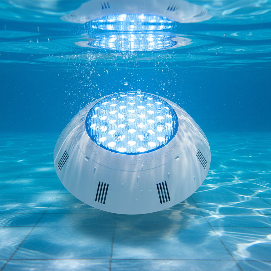 Foco LED Subacuático Piscina RGB 24W Mando Multicolor IP68
