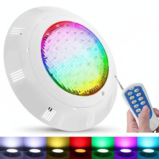 Foco LED Subacuático Piscina RGB 18W Mando Multicolor IP68