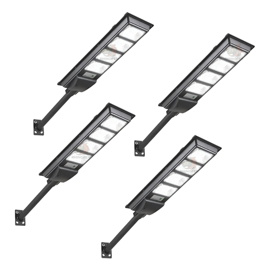 Pack 4 Foco Solar 1000W Led Calidad + Soporte + Control Remoto Ip65