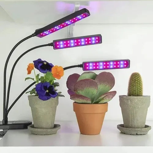 Lámpara de Cultivo Indoor LED UV 3 Alas Plegables para Plantas de Interior