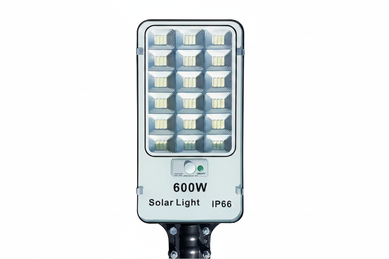 Foco LED Solar 600W IP66 con Sensor de Movimiento, Control Remoto y Soporte