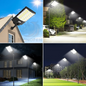 Foco Solar LED 1000W con Sensor de Movimiento y Control Remoto – IP65 Exterior