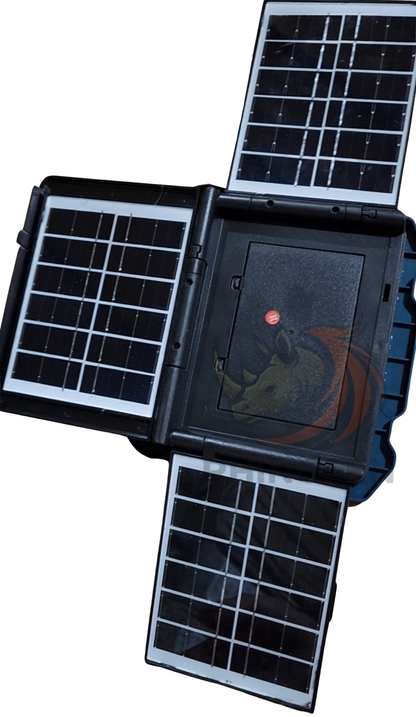 Foco Solar Recargable 336 LED 1200W con Batería Auxiliar y 3 Paneles Solares
