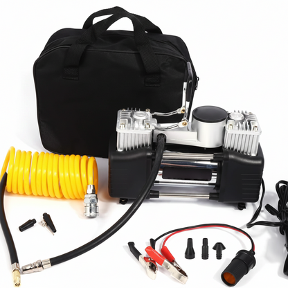 Compresor de Aire para Auto 12V Doble Cilindro
