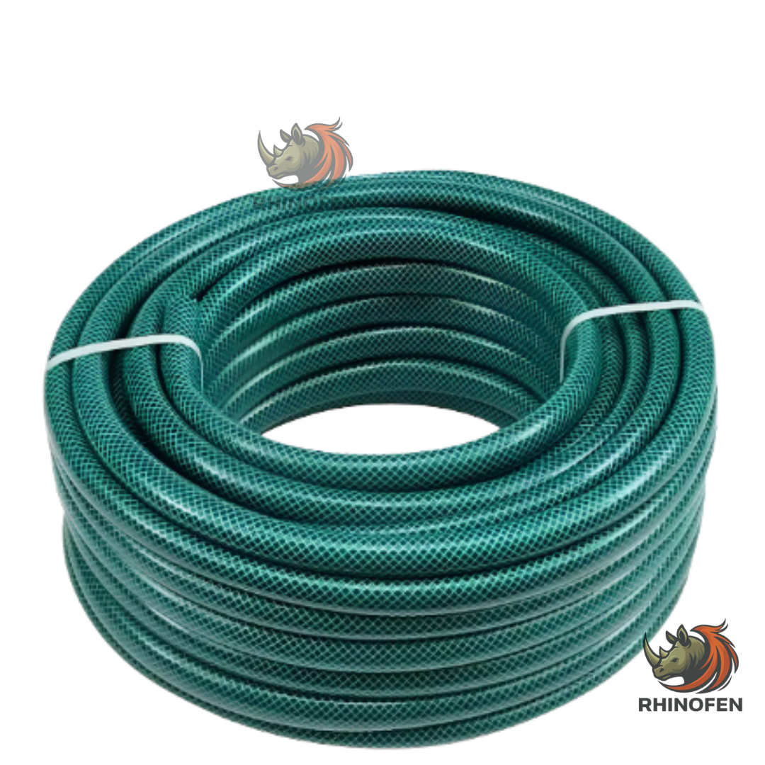 Manguera de Jardín Reforzada 50m 1/2" Triple Capa PVC Anti-UV Verde