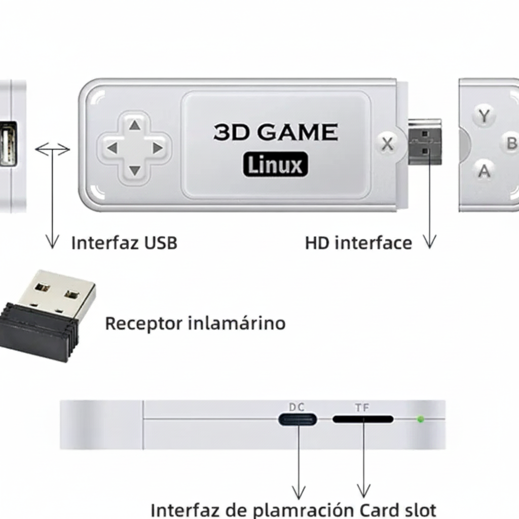 Consola HDMI Retro HD con 2 Mandos Inalámbricos