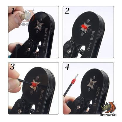 Kit Crimpado Virolas 5 en 1 con Pelacables y 1.200 Terminales AWG10-24