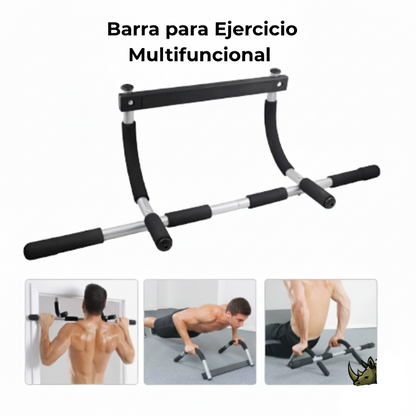 Barra Ejercicios para Puerta Multifuncional Color Plateado