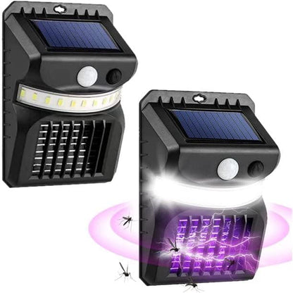 Luz Led y Repelente de Mosquitos Recargables con Panel Solar