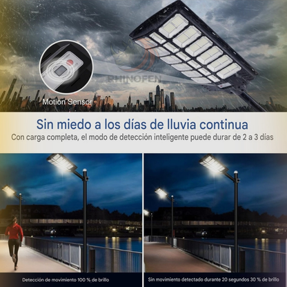Pack 2 Foco Led Solar 1200w con Control Remoto y Base