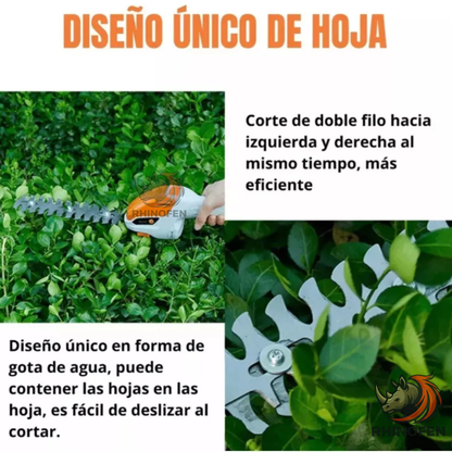Cortadora y Podadora Inalámbrica 2 en 1 Césped y Setos 12V 400W con Batería