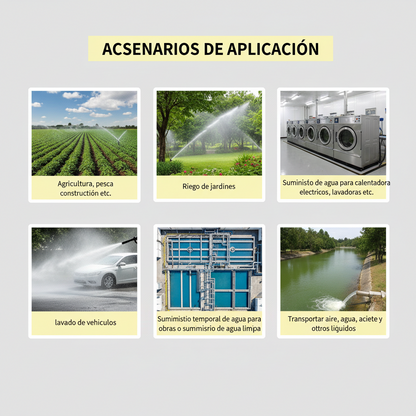 Manguera de Jardín Reforzada 50m 1/2" Triple Capa PVC Anti-UV Verde