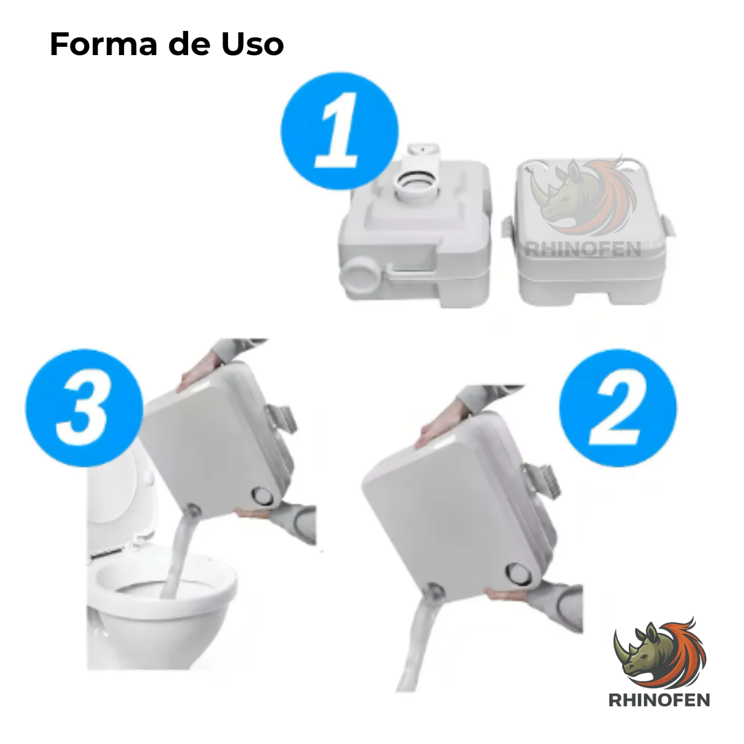 Sanitario Portátil 20 Litros con Doble Tanque y Bomba de Presión para Camping