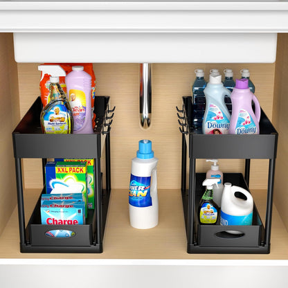 Estante Organizador de 2 Niveles para Baño o Cocina