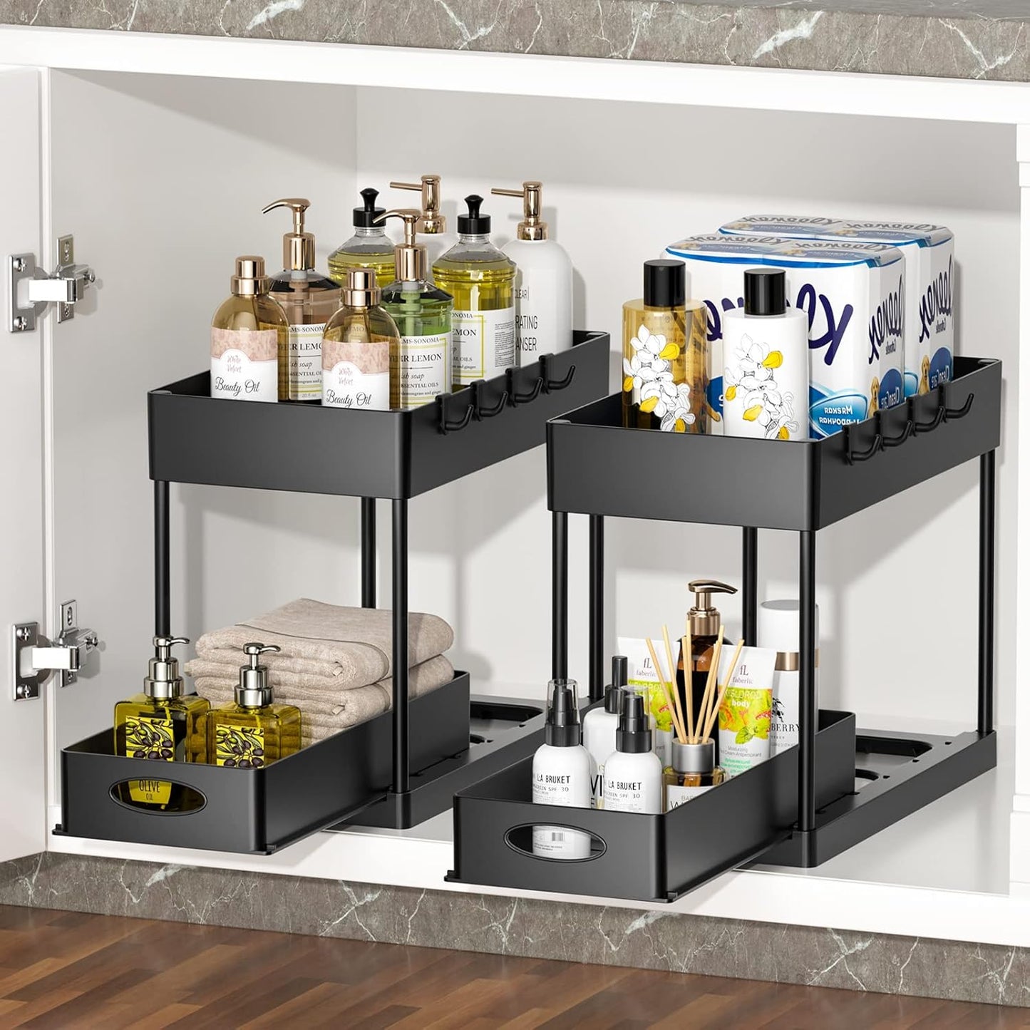 Estante Organizador de 2 Niveles para Baño o Cocina