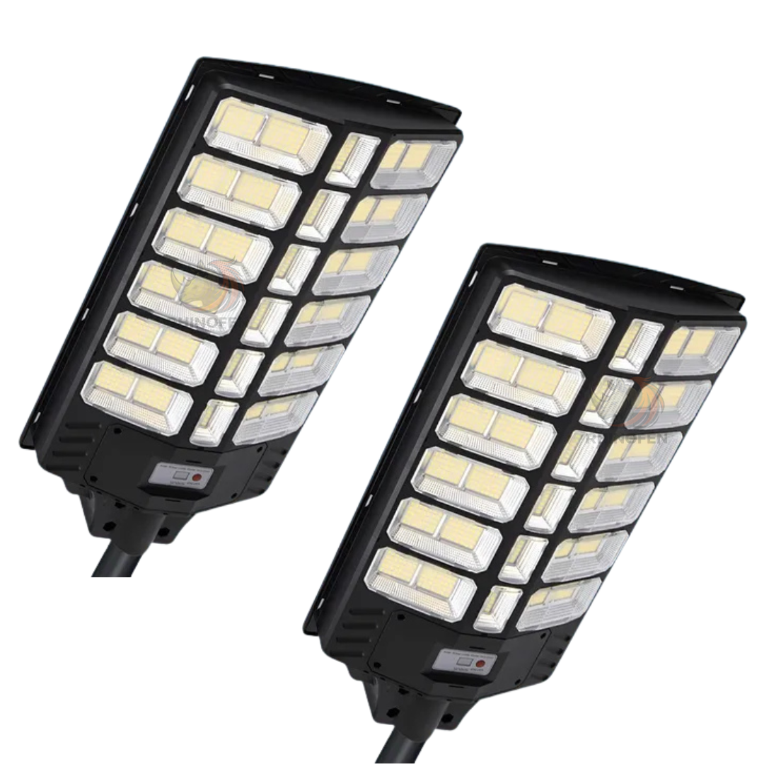 Pack 2 Foco Led Solar 1200w con Control Remoto y Base