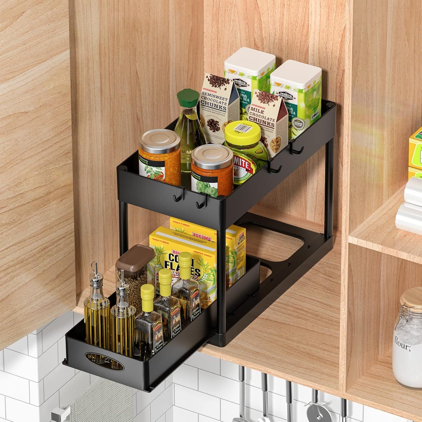 Estante Organizador de 2 Niveles para Baño o Cocina