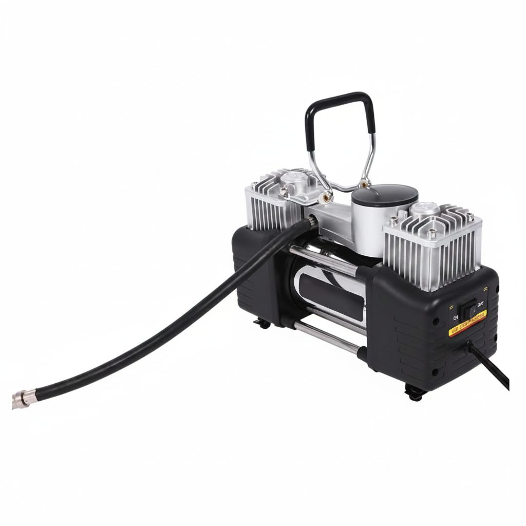 Compresor de Aire para Auto 12V Doble Cilindro