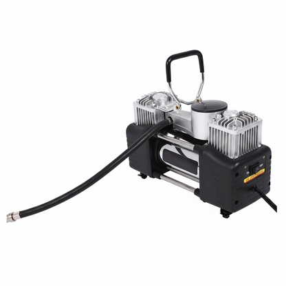 Compresor de Aire para Auto 12V Doble Cilindro
