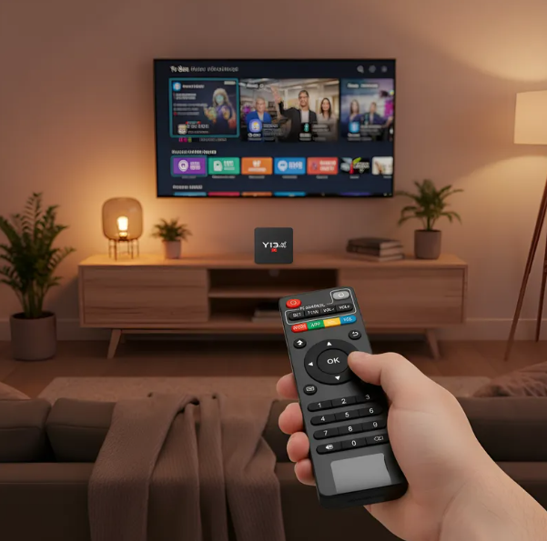 TV Box Genérico Negro con Apps Streaming y Entretenimiento