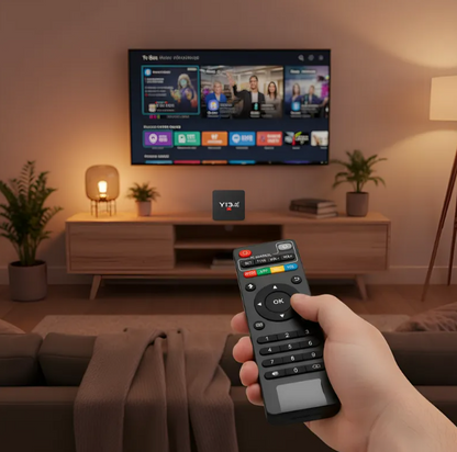 TV Box Genérico Negro con Apps Streaming y Entretenimiento
