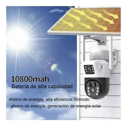 Cámara Seguridad Solar 4g Homologada Doble Lente 360°
