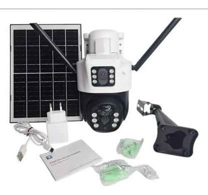 Cámara Seguridad Solar 4g Homologada Doble Lente 360°
