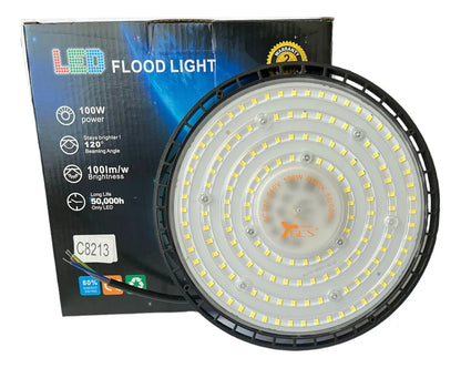 Foco Plafón Led UFO 100w Campana Techo Industrial Luz Fría