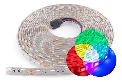 Tira LED Top Led 5050 RGB 5m 12V IP65 para Exteriores e Interiores