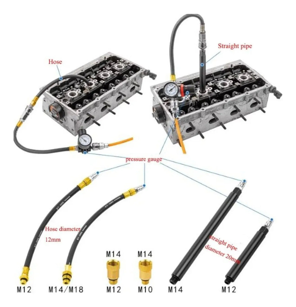 Kit Compresor de Válvulas y Retenes de Culata | OHV OHC Gasolina Diésel
