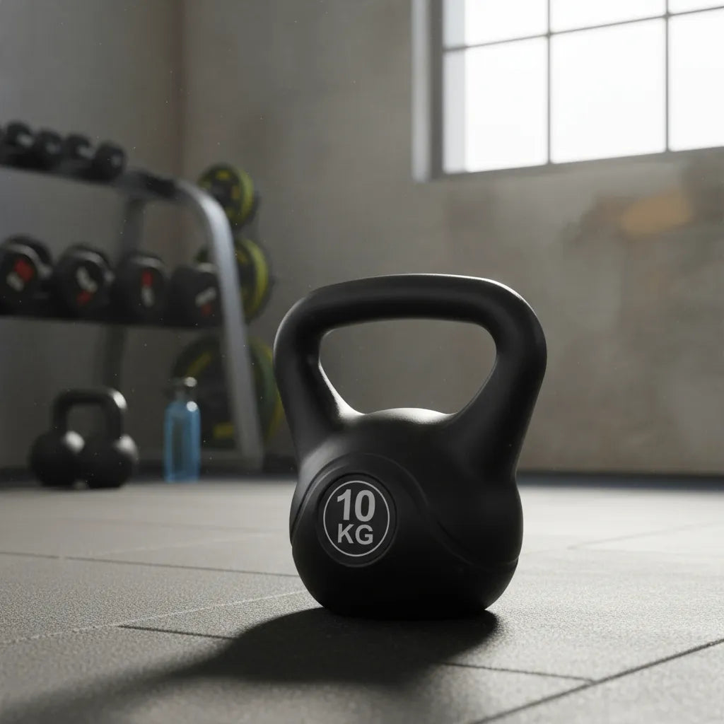 Pesa Rusa Kettlebell 10 kg – PVC Antideslizante para Crossfit Avanzado