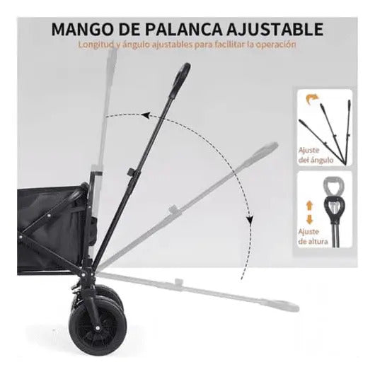 Carro Plegable Multifunción Camping Compras Transporte