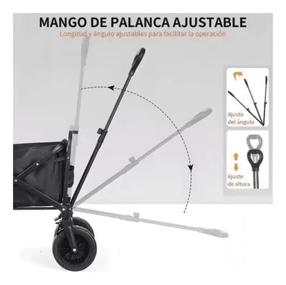 Carro Plegable Multifunción Camping Compras Transporte